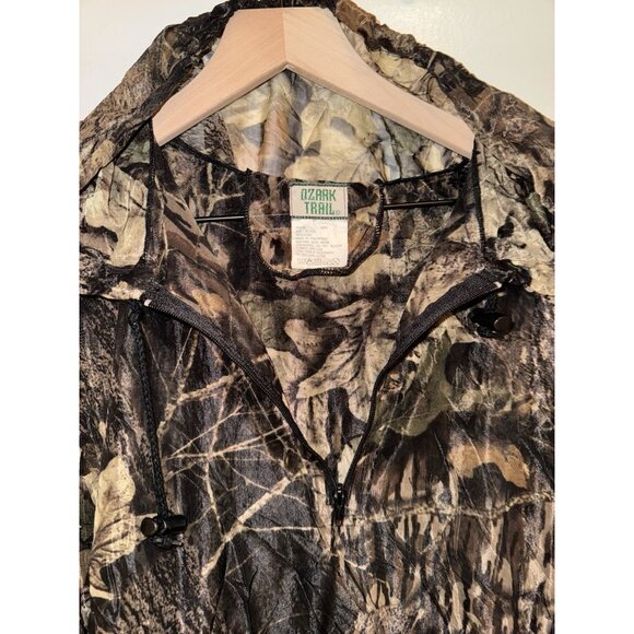 Ozark Trail Camouflage Mesh Jacket Men Size XL/XXL 1/4 Zip Hooded Pullover - Picture 6 of 8